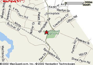 Bolivar (map error, it goes under the rail line)